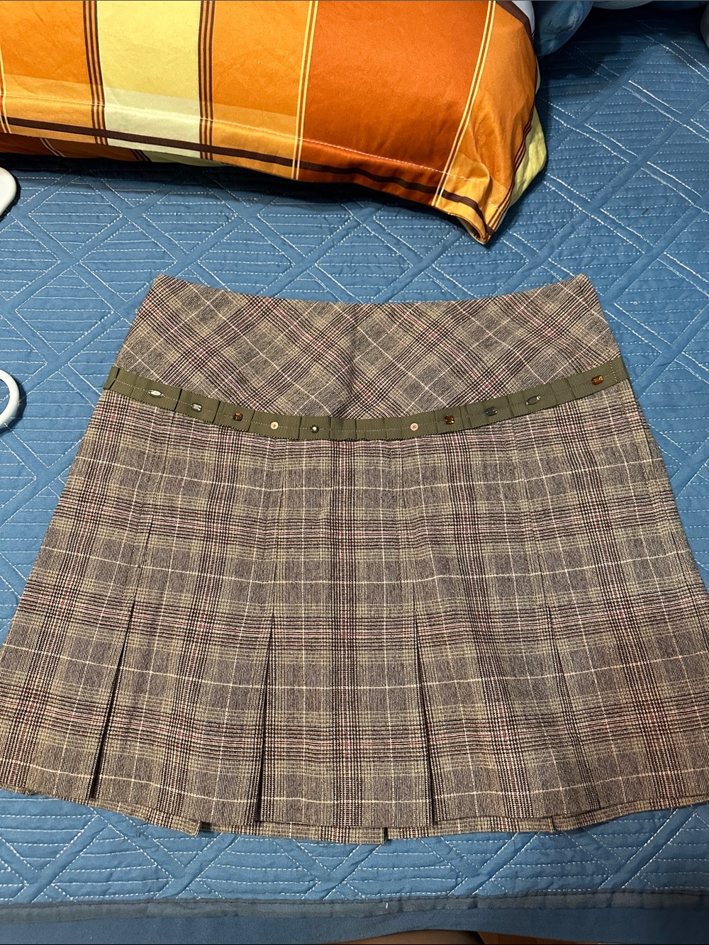 beaded skirt plaid from japan